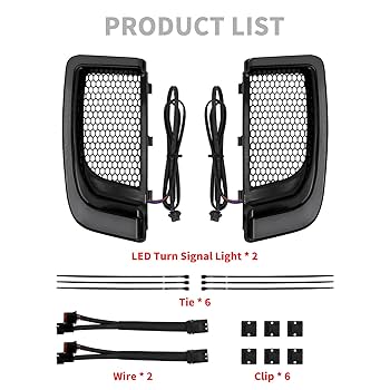 ハーレー純正ツーリングモデル用ロワーフェアリングLEDベントインサートライト Amazon | HCmotorku バイク ロアフェアリング LED ロワー フェア
